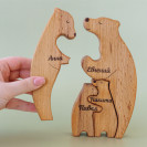 Пазл Семья медведей из дерева